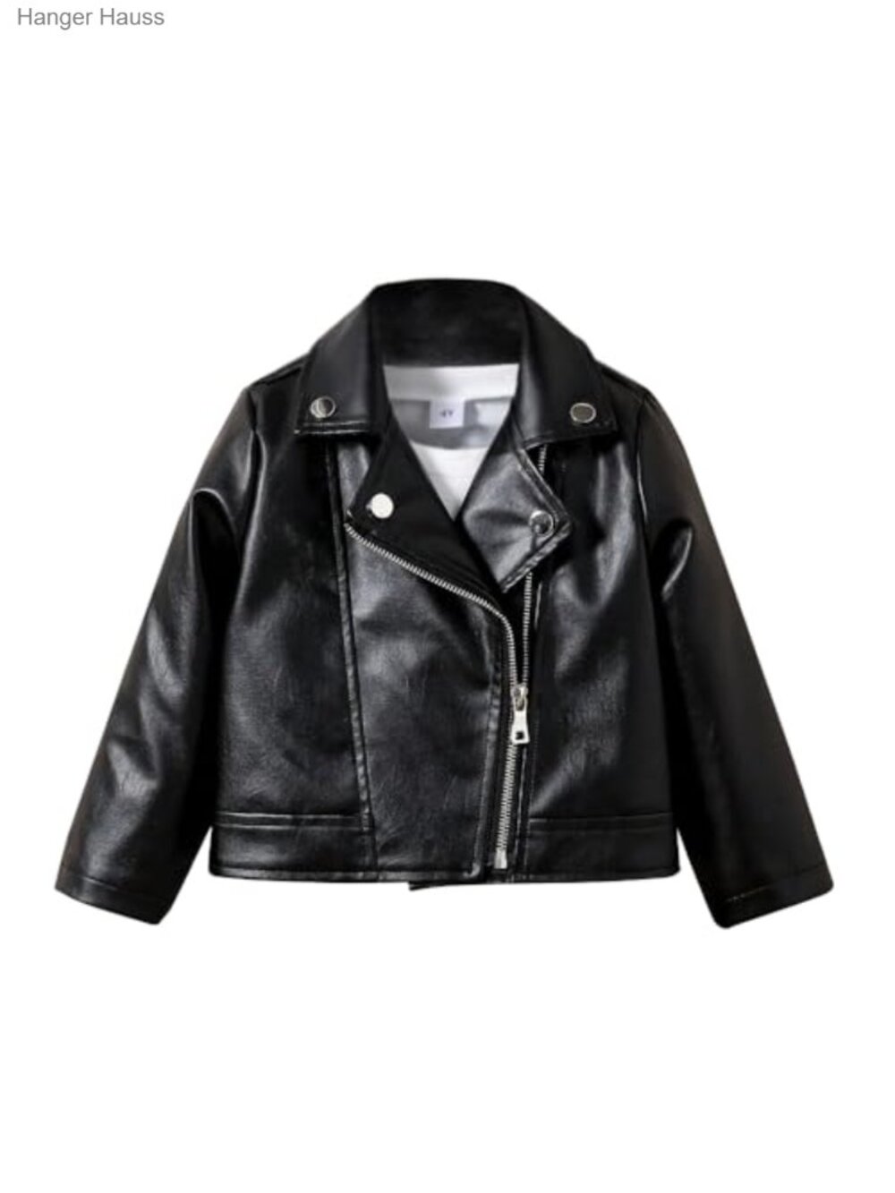Toddler Girls Motorcycle Jacket Polyester Loose Fit Zipper Coat
